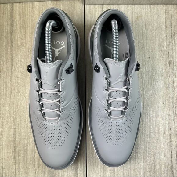 NEW Jordan ADG 4 Golf Wolf Grey Athletic Sneaker Cleats dm0103-010 Men’s Size 8 - Picture 3 of 10